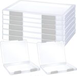 6 Pcs Clear A4 File Portable Project Case, Plastic Storage Box for 8.5" x 11"  Paper, Scrapbook Paper Storage Boxes Documents Magazines Holder with Buckle