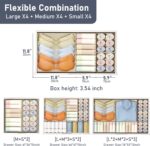 Drawer Organizer Clothes, 12 Pack Dresser Organizer, Foldable Closet Organizers and Storage, Fabric Dresser Bins, Drawer Dividers for Nursery, Baby Clothes, Underwears, Sock (Beige) - Image 2