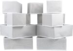 12 Pack Drawer Organizer Clothes, Foldable Fabric Dresser Organizer Closet Organizers and Storage Box for Underwear,Folded Clothes,Baby Clothing,Socks,Bra,Towels,Ties(12 Pack,White) - Image 2