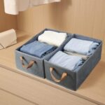 Pack of 3 Large Capacity Storage Bins Closet Organizer System, Sturdy Foldable Storage Boxes for Organizing Clothing, Sheets, Toys, Books - Shelf Organizer Shelves Basket Storage Bin - Image 2