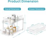 4 Pack Bathroom Under Sink Organizers Organizer, 2 Tier Clear Pull-Out Organization (S-Standard) - Image 2